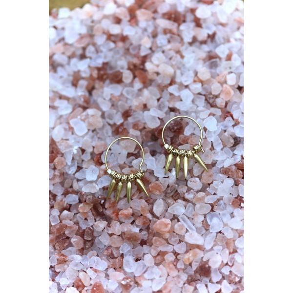 5 Octobre auksuoto sidabro auskarai DROP